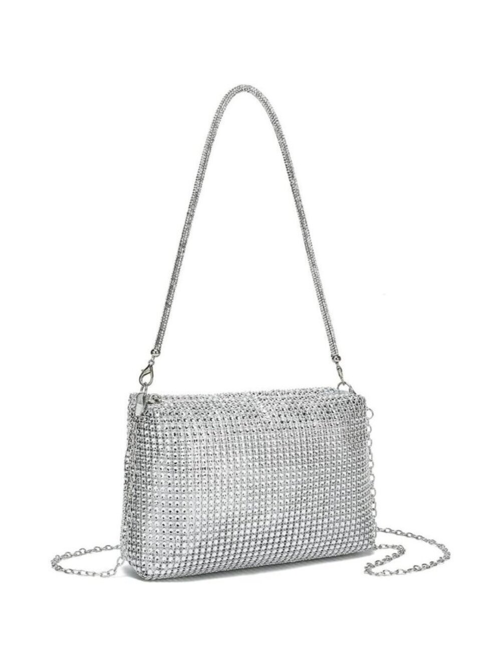 YIKOEE Crystal Rhinestone Clutch Purses for Women Evening  Bag with Chain